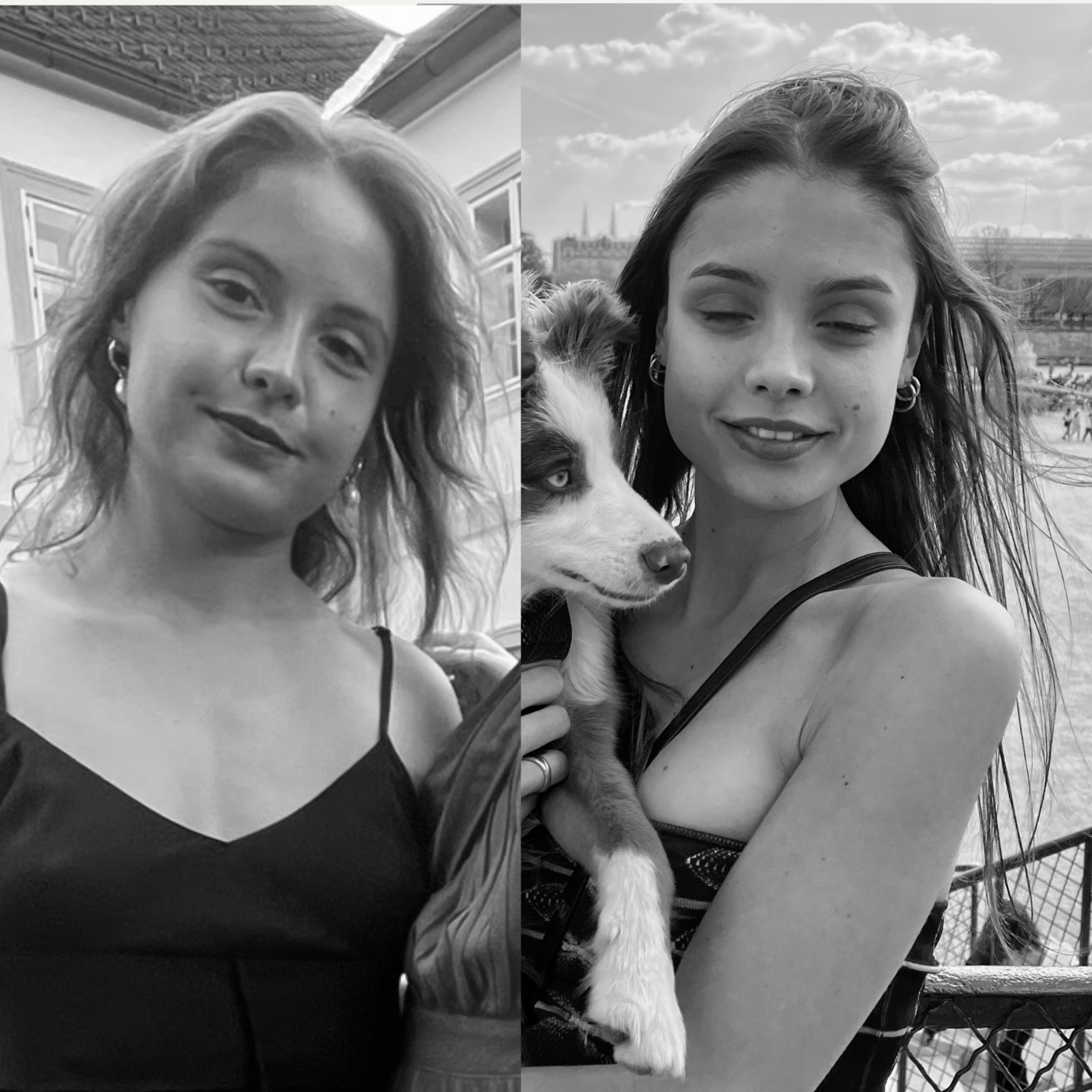deux femmes en noir et blacn