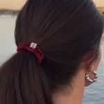 chouchou bordeaux cheveux