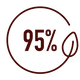 graphique 95% d'ingrédients d'origines naturels 