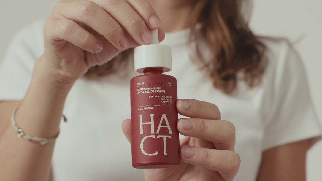 vidéo utilisation du sérum anti-chute HACT